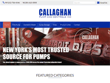 Tablet Screenshot of callaghanpump.com